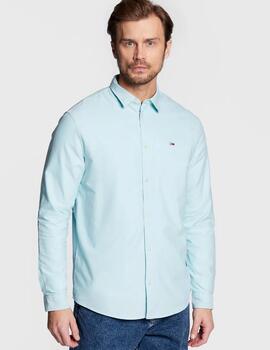 Camisa Tommy Jeans Oxford azul para hombre