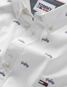 Camisa Tommy Jeans collage blanca para hombre