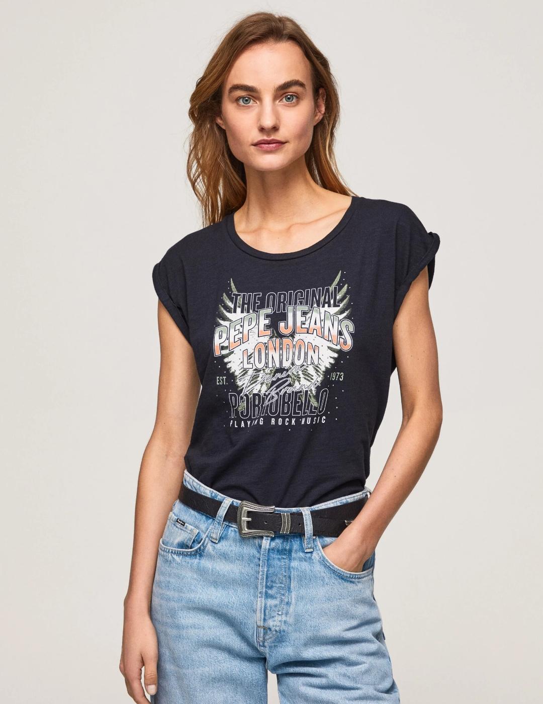 Camiseta negra rockera mujer cheap