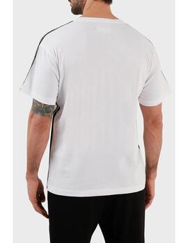 Camiseta Versace Jeans blanca logo tira para hombre
