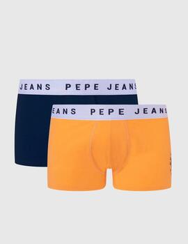 Pack de 2 bóxers Solid TK naranja hombre pepe jeans