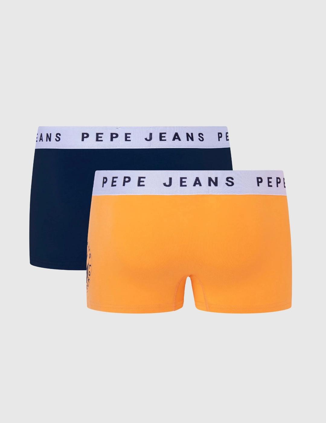 Pack de 2 bóxers Solid TK naranja hombre pepe jeans