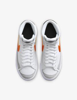 Zapatillas Nike Blazer Bota Junior Blanco/Naranja
