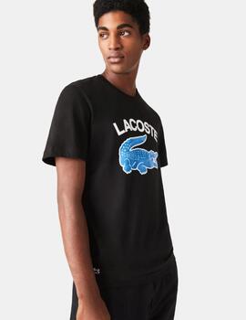 Camiseta Lacoste maxicoco negra para hombre