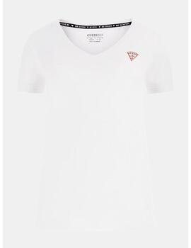 Camiseta Guess mini logo blanca para mujer