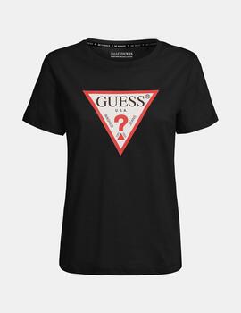 Camiseta Guess Original tee negro para mujer