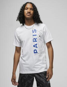 Camiseta Jordan París Saint-Germain Hombre Blanca