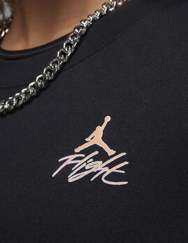 Camiseta Jordan con estampado para Mujer Negra