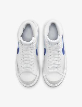 Zapatilla Nike Blazer Mid´77 junior Blanco/Azul.