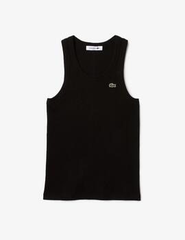 Camiseta Lacoste tirantes negra para mujer