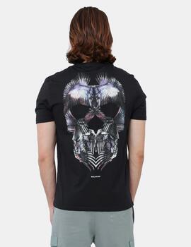 Camiseta Religion wings skull negra para hombre