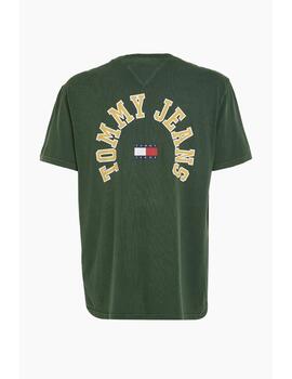 Camiseta Tommy Jeand curved verde para hombre