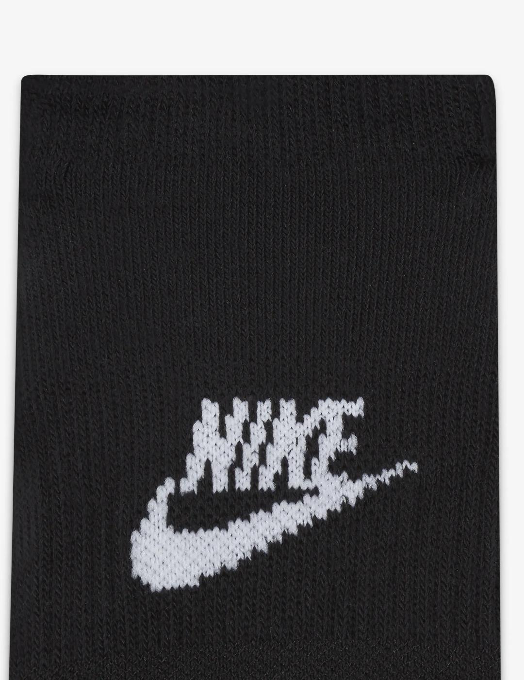 Calcetines cortos Nike unisex negros