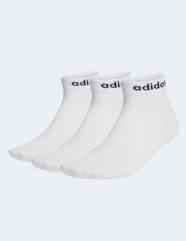 Calcetines Adidas tobilleros blancos para adulto