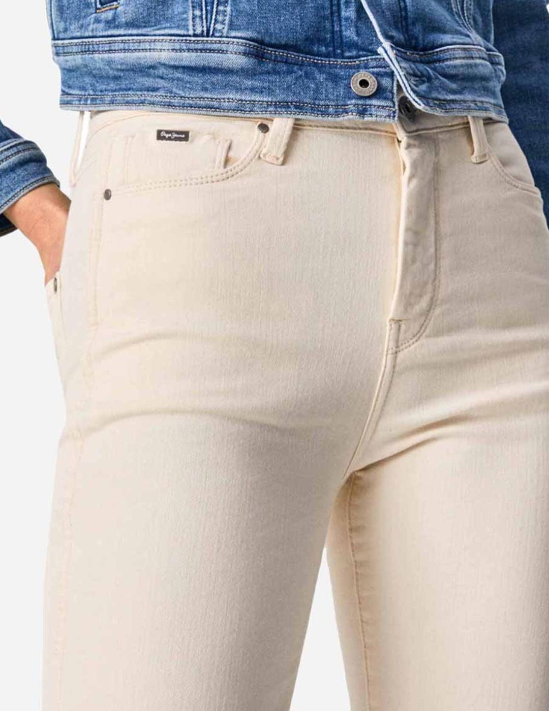 Vaquero beige DION 7/8 mujer pepe jeans