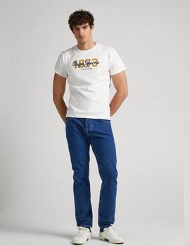 Camiseta blanca logo WOLF hombre pepe jeans