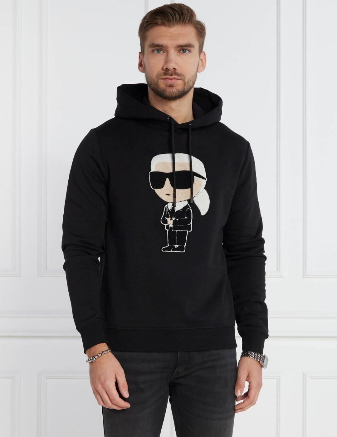 Sudadera Karl Lagerfeld Ikonic negra para hombre