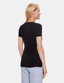 Camiseta Guess mini Triangle negra para mujer