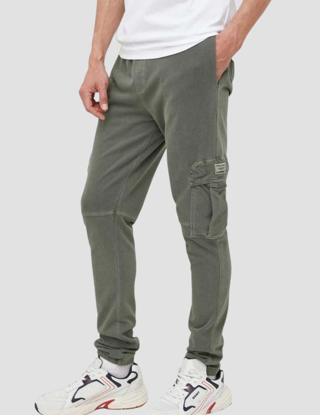 PANTALÓN JOGGER CARGO DE HOMBRE NUMBER VERDE CAQUI