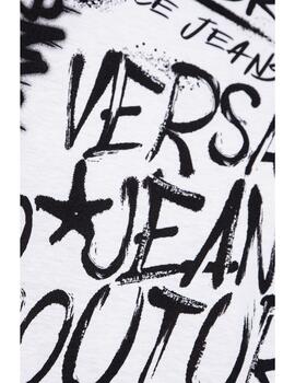 Camiseta Versace Jeans graffiti blanca para hombre