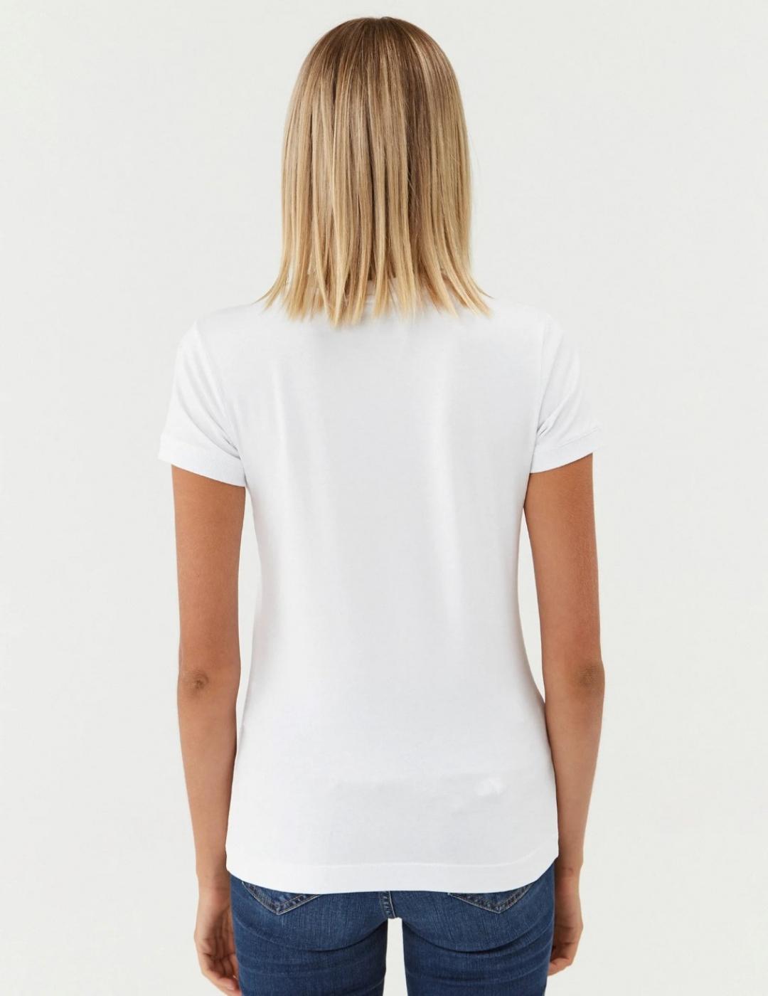 Camiseta Guess StarTriangle blanca para mujer