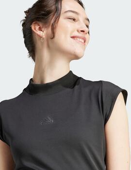 Camiseta Adidas negra sin mangas para mujer