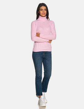 Sueter Tommy Jeand turtle rosa para mujer