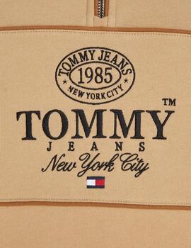 Sudadera Tommy Jeans Athleti beige para hombre