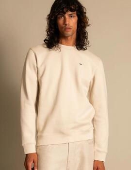 Sudadera Tommy Jeans basica beige para hombre