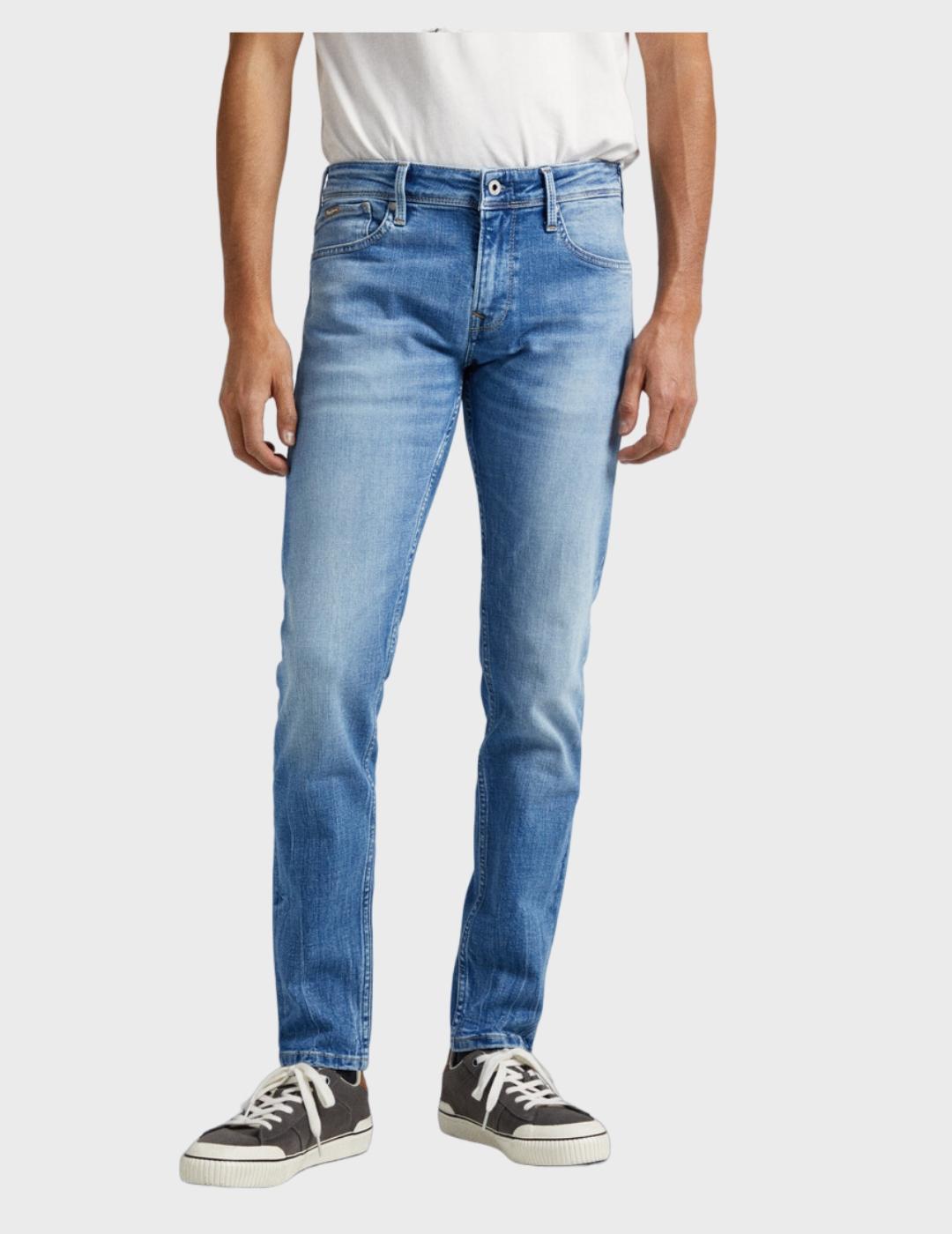 Jeans azules Pepe Jeans Finsbury fit skinny tiro bajo hombre
