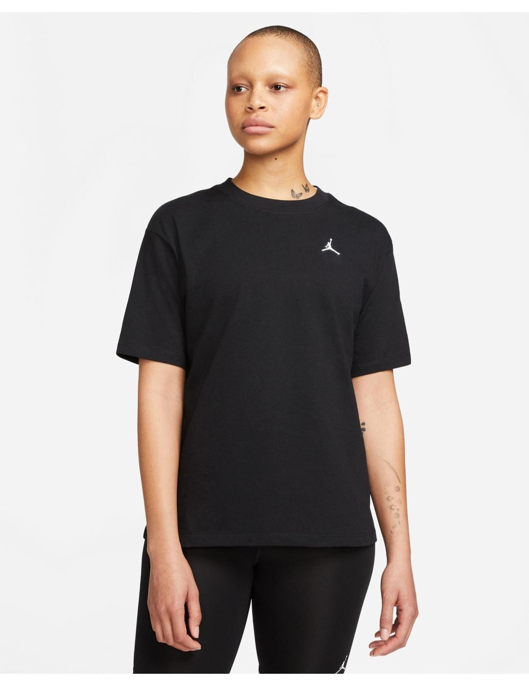Camiseta Jordan negra para mujer logo