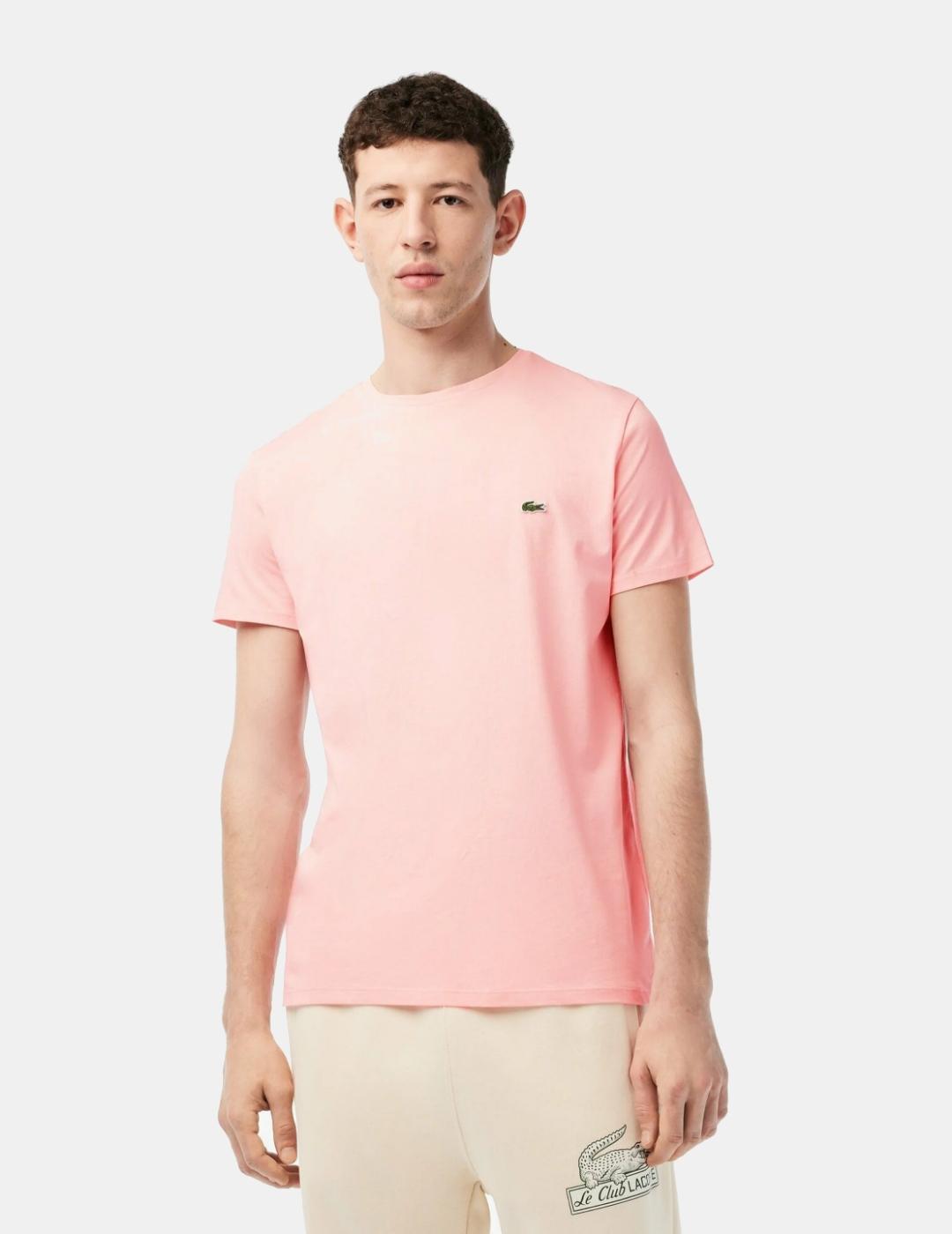 Camiseta Lacoste Regular rosa para hombre