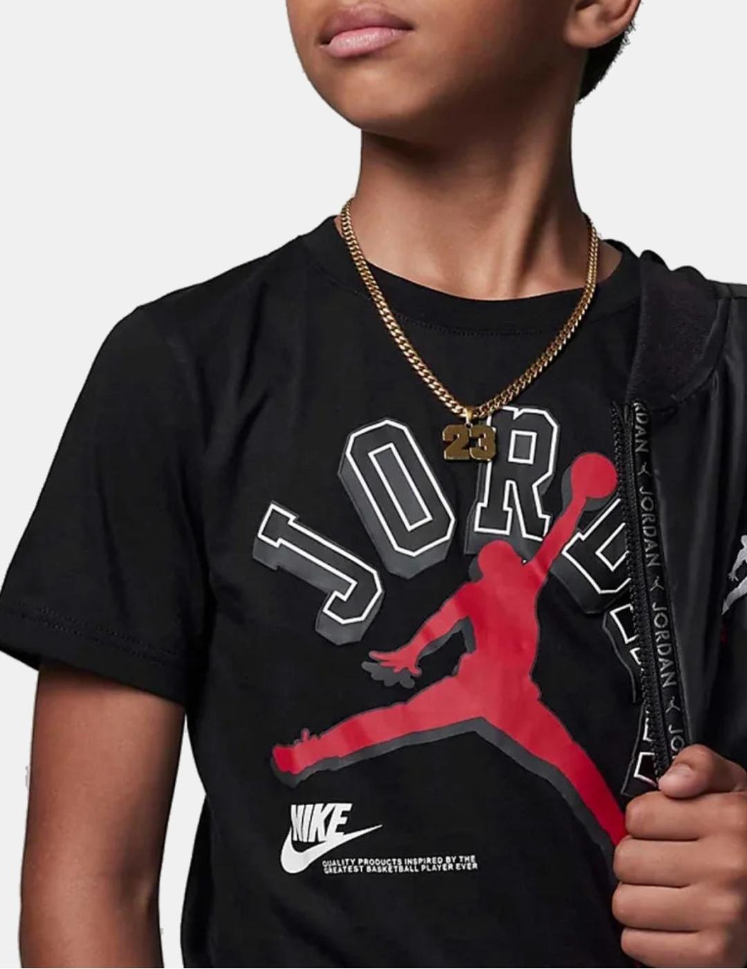 Camiseta Jordan para Niño Negra