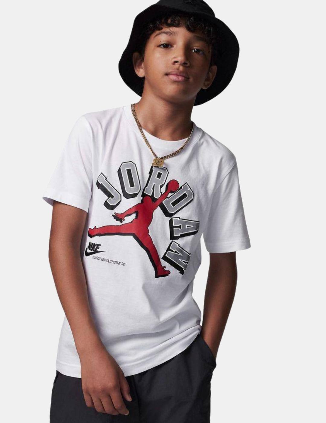 Camiseta Jordan para Niño Blanca
