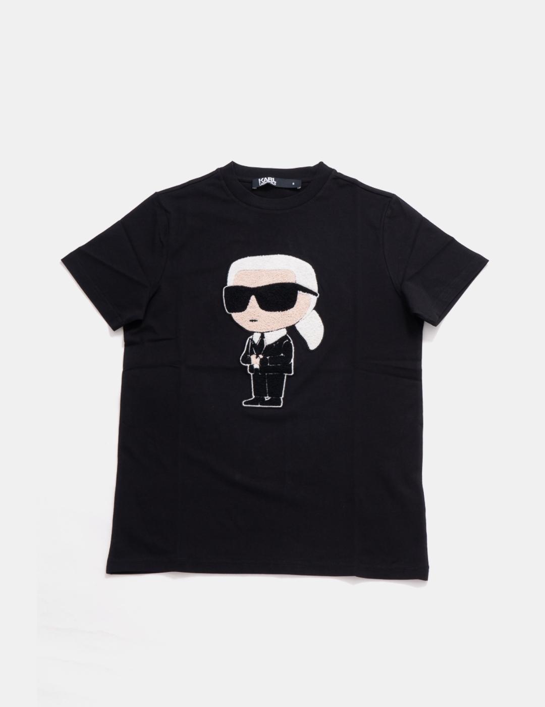 Camiseta Karl Lagerfeld relieve negra para hombre