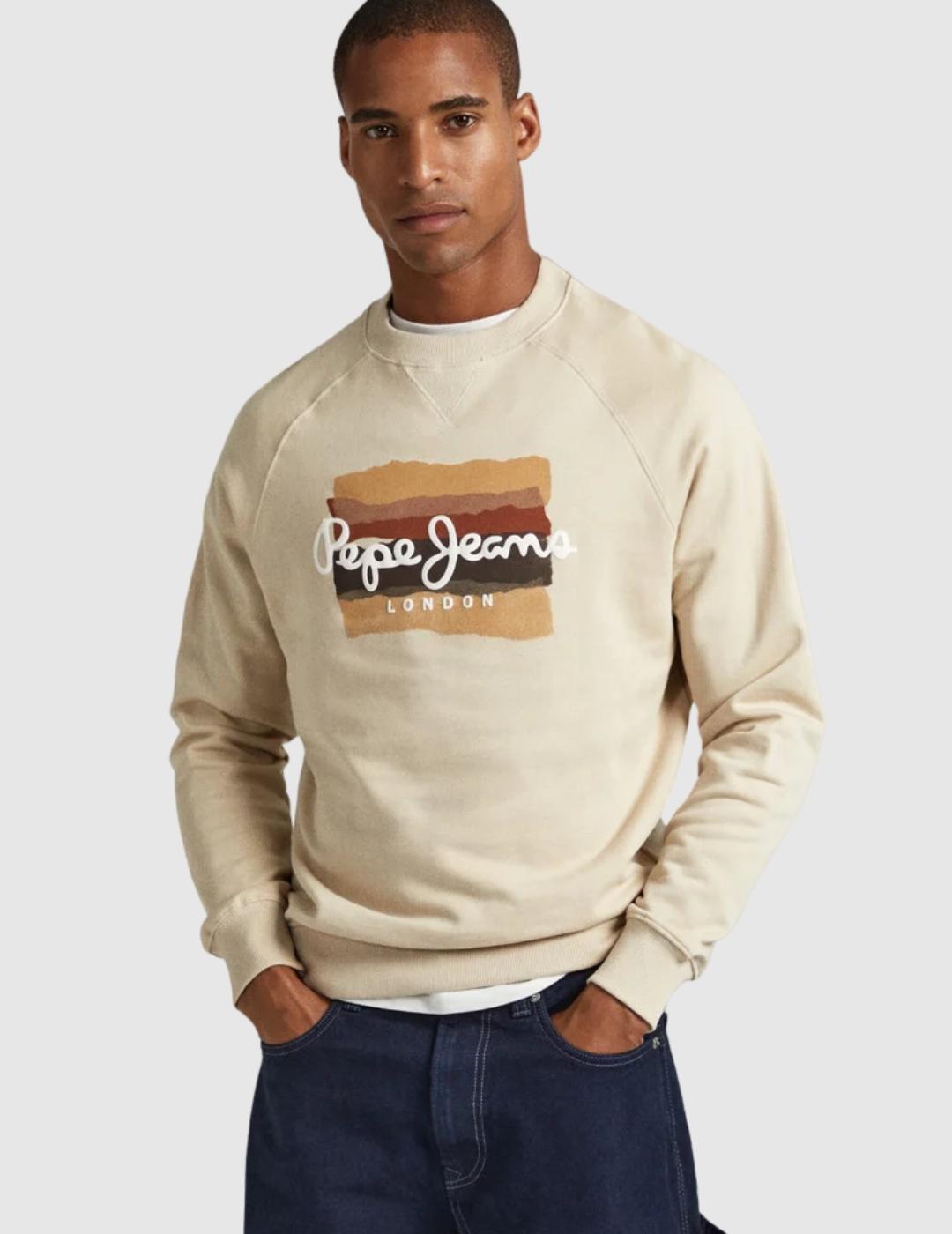 Sudadera Pepe Jeans camel regular Mun hombre