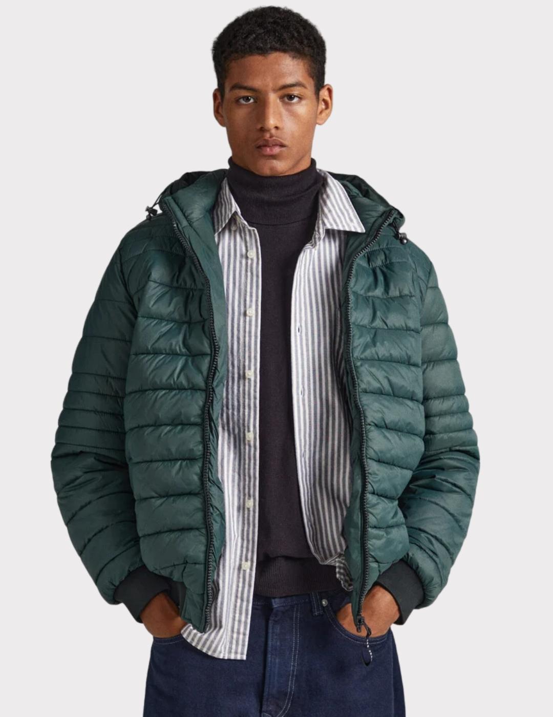 Plumífero Pepe Jeans hombre Billy verde acolchado