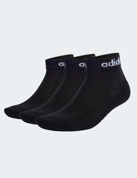 Calcetines cortos Adidas negros para adulto