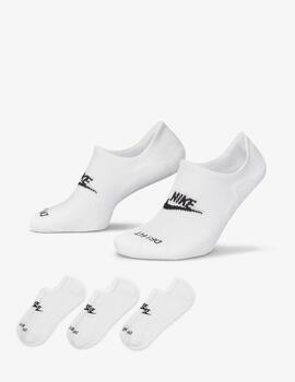 Calcetines cortos Nike unisex blancos