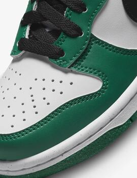 Zapatillas Nike Dunk High GS Blanco/Verde Junior