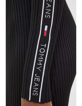 Vestido Tommy Jeans Taping negro para mujer