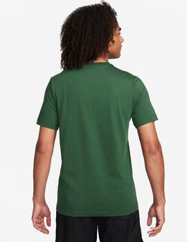 Camiseta Nike básica verde botella para hombre