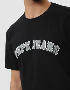 Camiseta Pepe Jeans Hombre Clement Negra