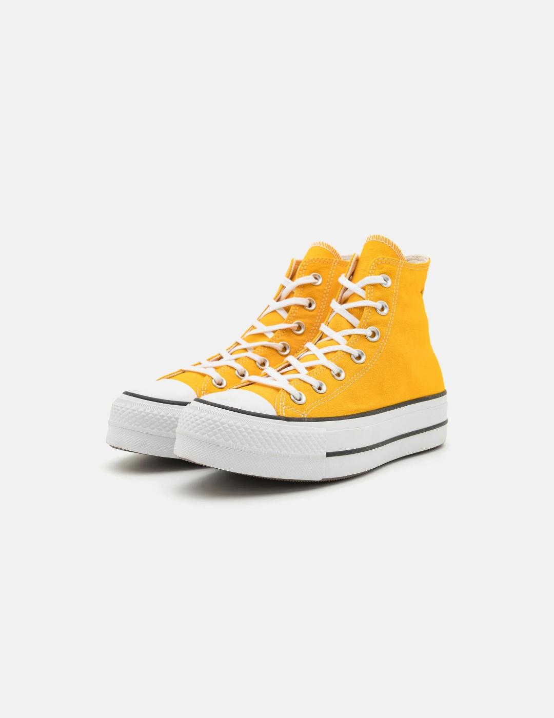 Zapatillas Converse amarilla bota plataforma