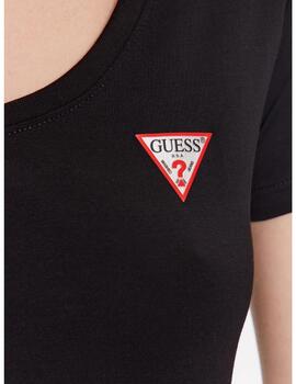 Camiseta Guess mini logo negro para mujer