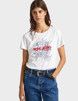 Camiseta Pepe Jeans Mujer Ines Blanca