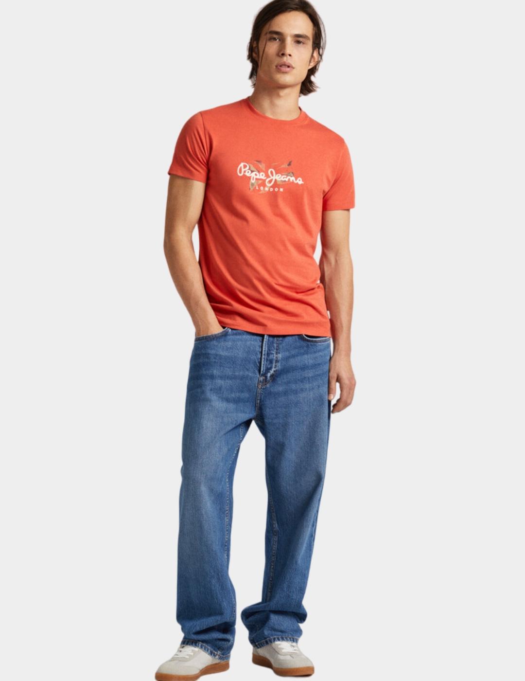 Camiseta Pepe Jeans Hombre Count Naranja