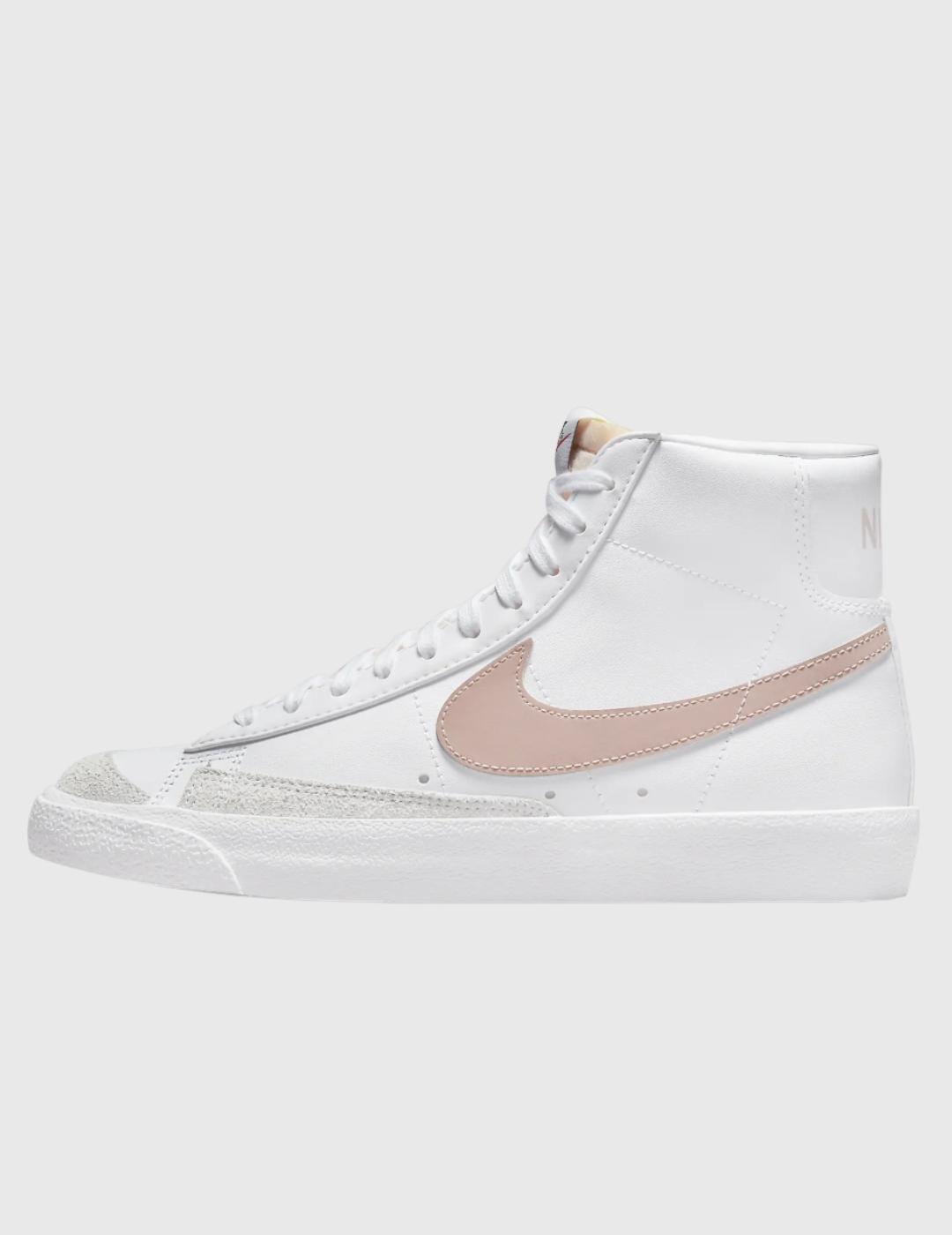 Zapatillas Nike Blazer Mid 77 Blanco Rosa Mujer