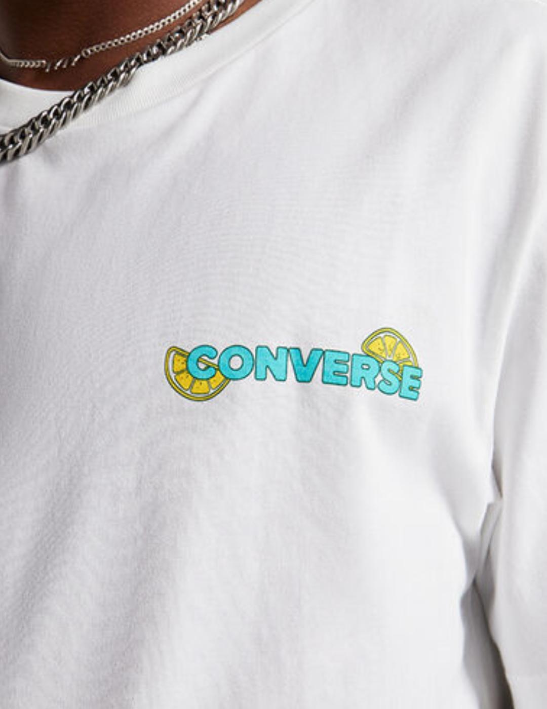 Camiseta Converse blanca con estampado para hombre
