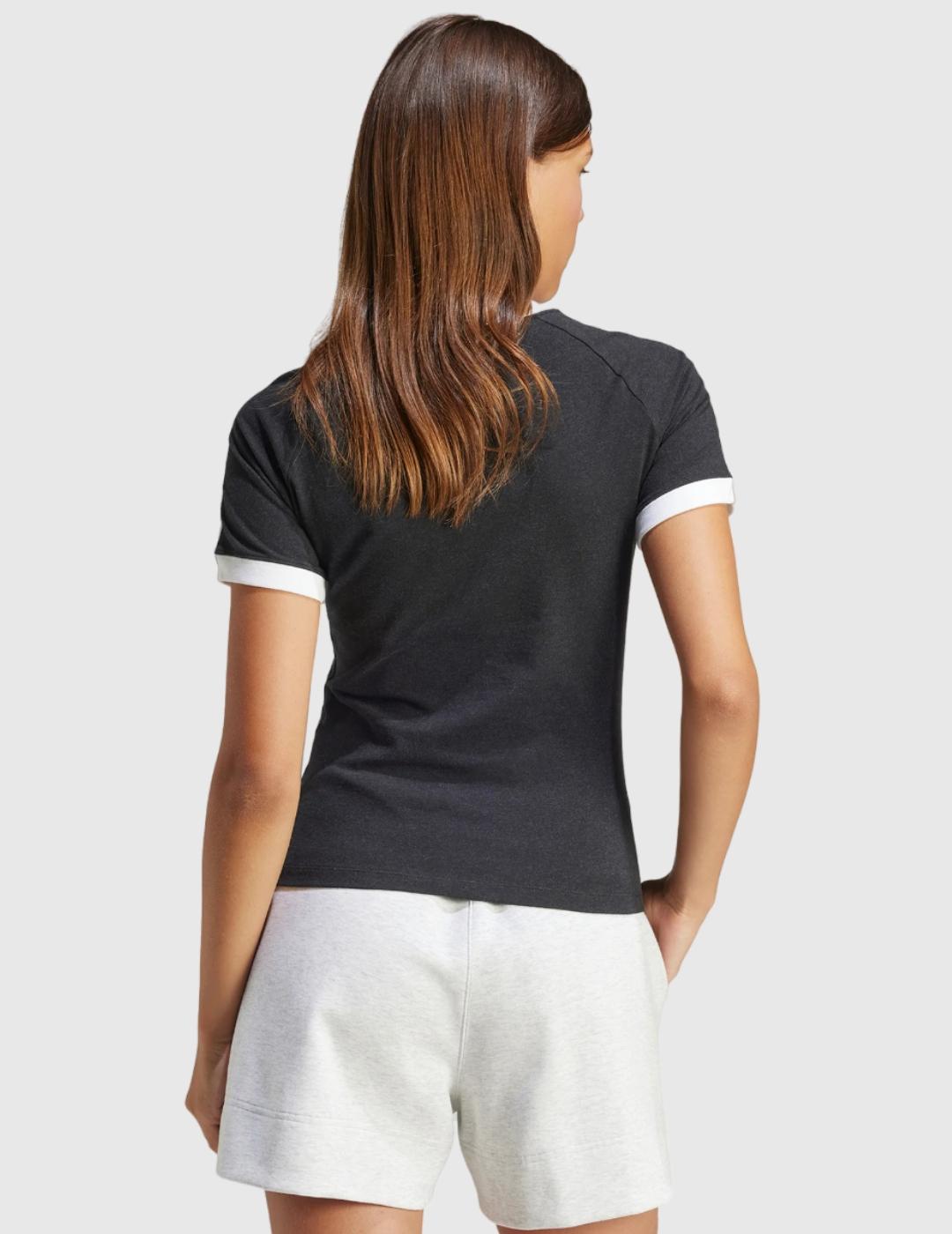 Camiseta Adidas Gris/Blanco Mujer